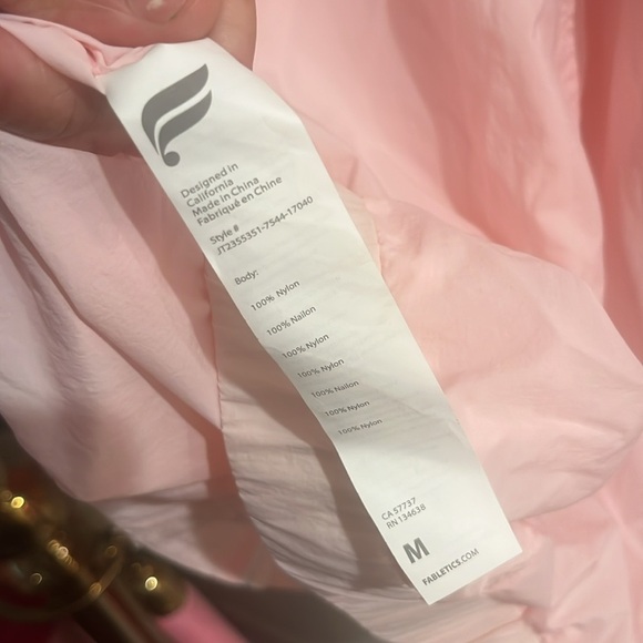 Women's Pink Lightweight Fabletics Jacket - Picture 4 of 4
